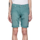 Levis Blue Stretch Denim 511 Slim Cut-Off Shorts