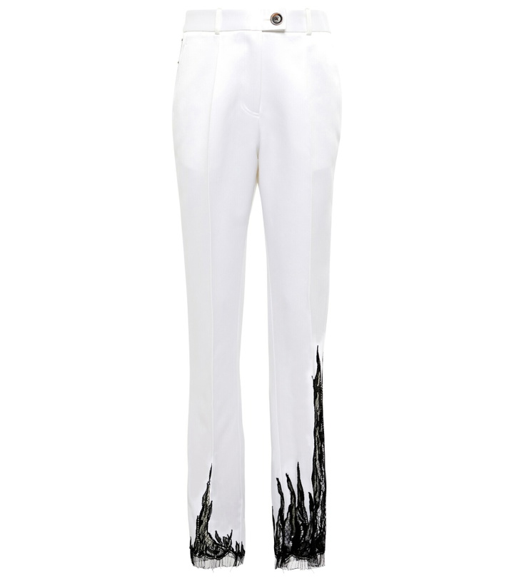 Photo: Peter Do - Lace-trimmed satin straight pants
