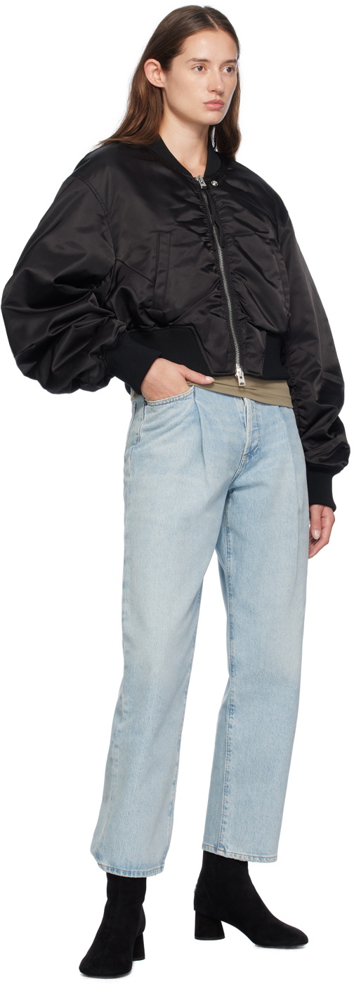 AGOLDE Black Jett Bomber Jacket