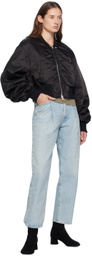 AGOLDE Black Jett Bomber Jacket