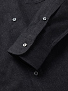 Brioni - Cotton and Cashmere-Blend Twill Shirt - Blue