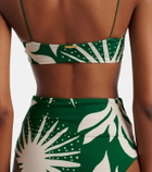 Cala de la Cruz Isla printed bikini top