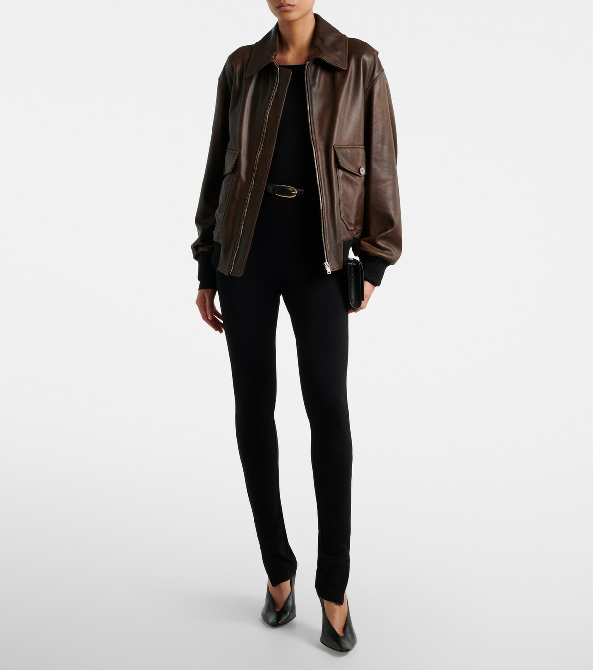 Nour Hammour Anton leather blouson jacket