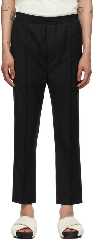 Photo: Tom Wood Black Wool Elastic Trousers