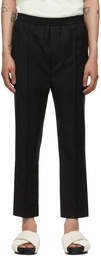 Tom Wood Black Wool Elastic Trousers