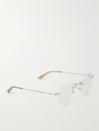 Montblanc - Round-Frame Silver-Tone Titanium and Acetate Optical Glasses