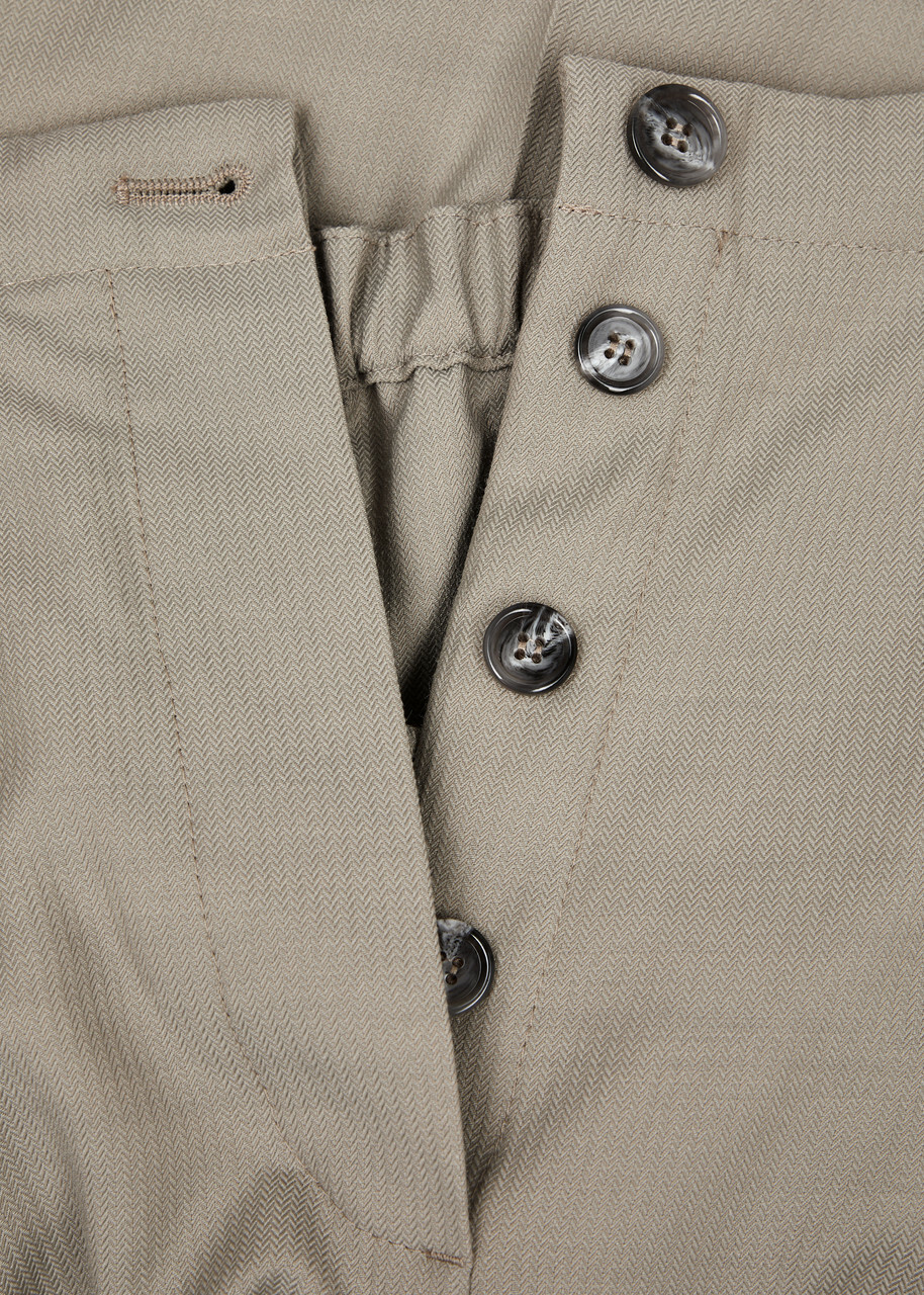 Acne Studios Pleated Straight-leg Woven Trousers Grey