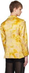 Tokyo James Yellow Printed Blazer