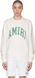 AMIRI White Varsity Sweatshirt