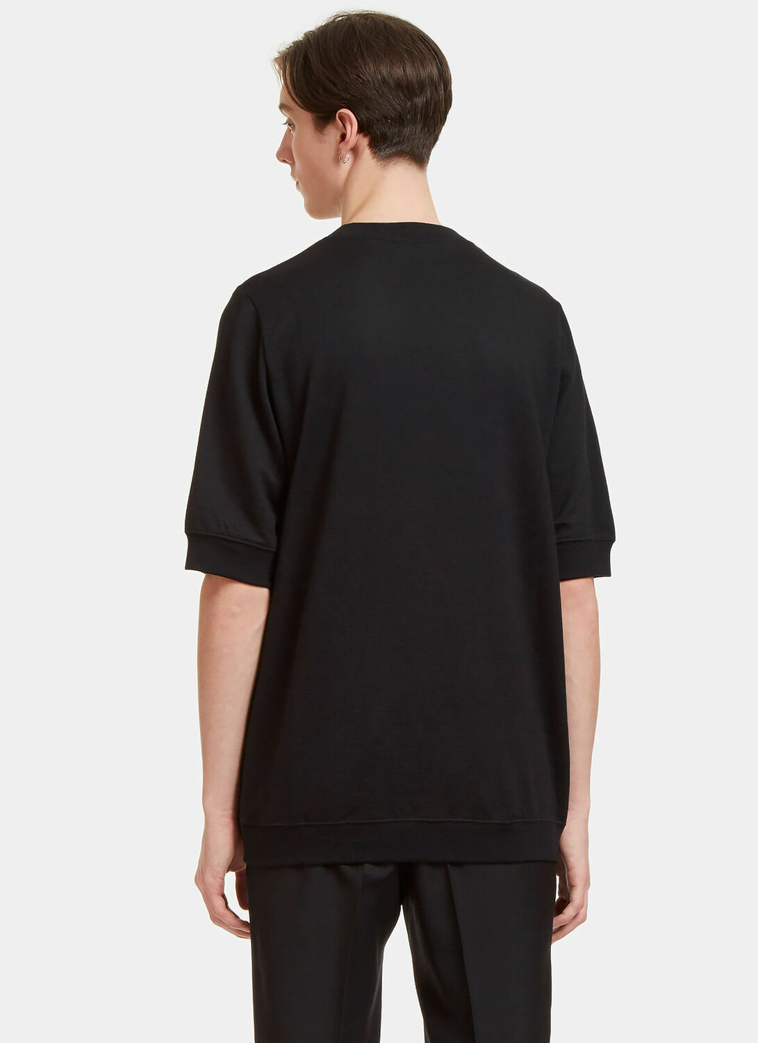 Aiezen Wool-Blend Fine-Knit T-Shirt