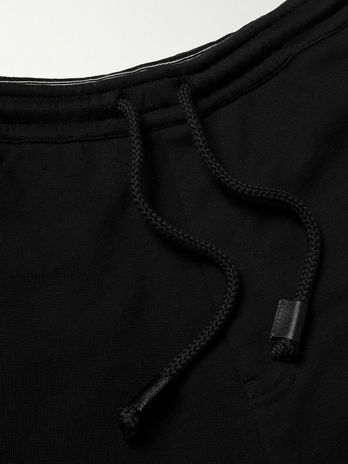 LOEWE - Tapered Cotton-Jersey Sweatpants - Black