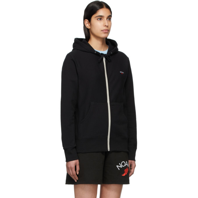 Noah NYC Black Lightweight Zip Hoodie