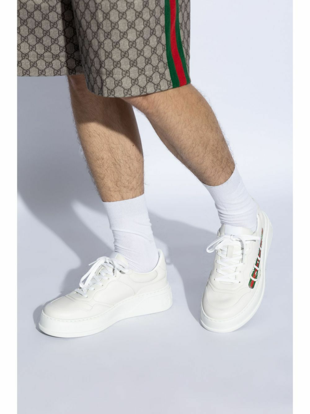 【GUCCI】CHUNKY SNEAKERS Women's chunky sneaker in Rosso Ancora GG canvas | GUCCI® US