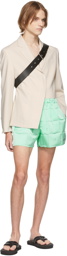 Coperni SSENSE Exclusive Green Flou Mécanique Shorts