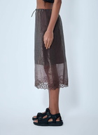 Cecilie Bahnsen Embroidered Sheer Overlay Skirt