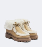 Yves Salomon Shearling-lined suede ankle boots