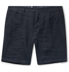 120% - Linen Shorts - Blue