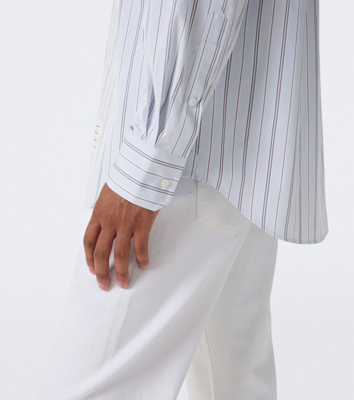 Thom Browne 4-Bar striped cotton shirt