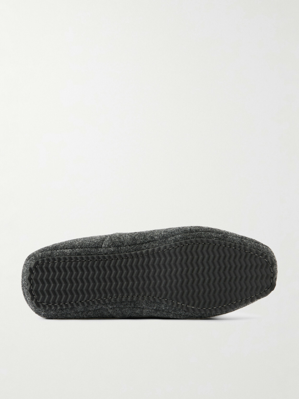 Mr P. - Shearling-Lined Woven Slippers - Gray