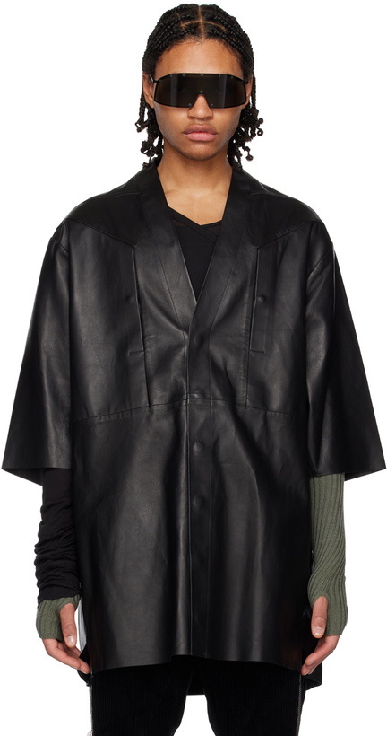 Photo: Rick Owens Black Faun Lambskin Shirt