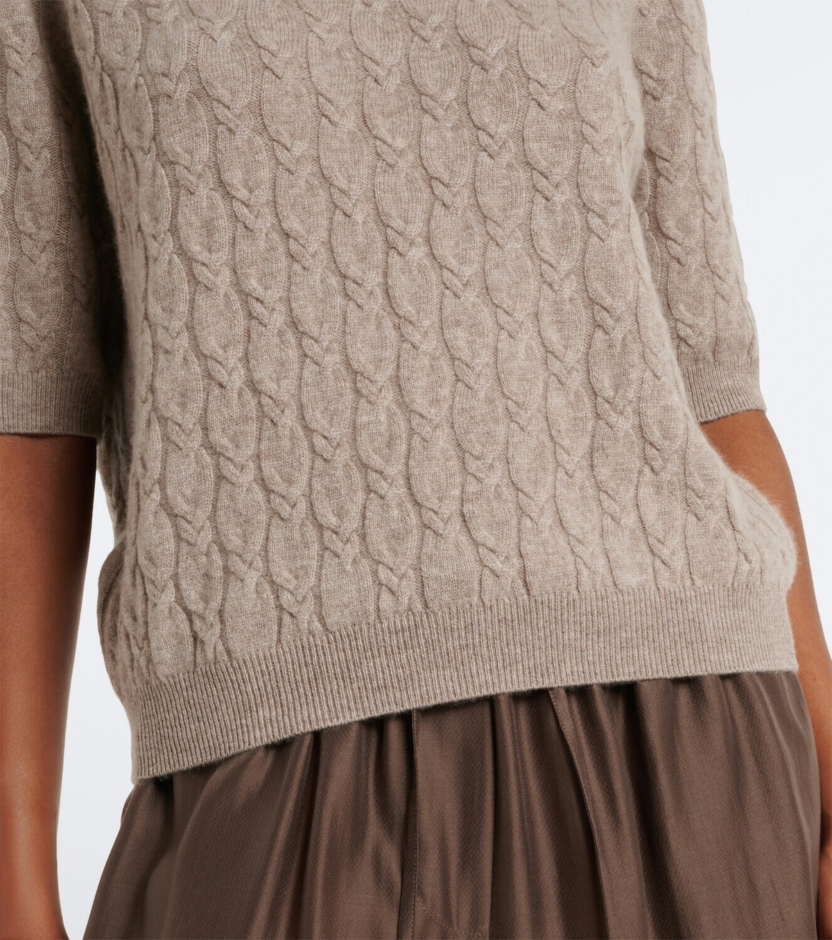 Jardin des Orangers Cable knit cashmere sweater