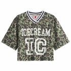 ICECREAM Women's Cropped Football Jersey in Camo