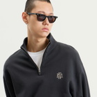 END. Slice Half Zip Sweat in Cinder Black