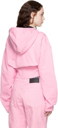 Mugler Pink Corseted Hoodie