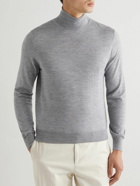 Canali - Cashmere, Wool and Silk-Blend Rollneck Sweater - Gray