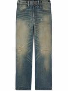 RRL - Cowboy Straight-Leg Distressed Jeans - Blue