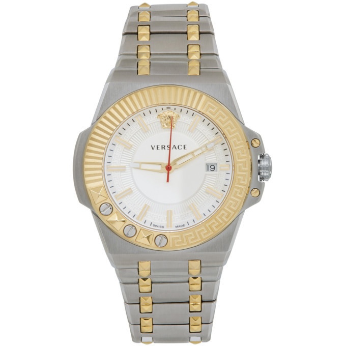 Photo: Versace Silver and Gold Chain Reaction Watch