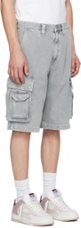 AGOLDE Gray Rex Denim Shorts