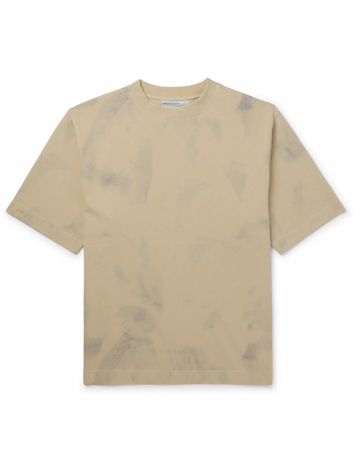 Photo: HAYDENSHAPES - Volume Tie-Dyed Cotton-Jersey T-Shirt - Brown