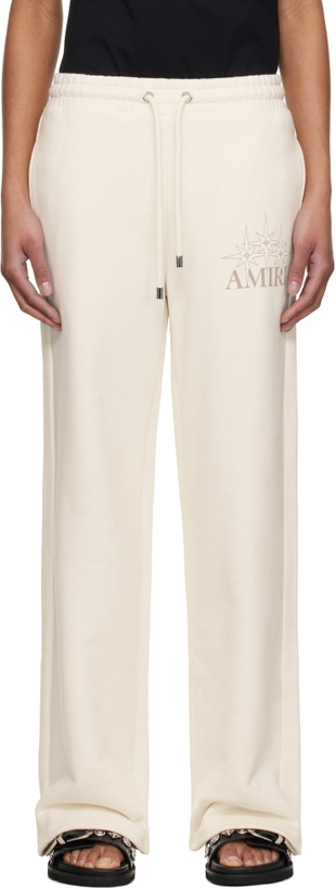 Photo: AMIRI Beige 'Amiri' Starburst Lounge Pants