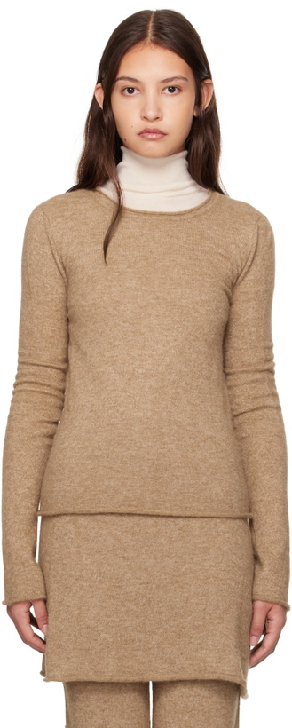 Photo: Lauren Manoogian Tan Crewneck Sweater