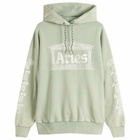Aries Men's Aged Ancient Temple Hoodie in Green