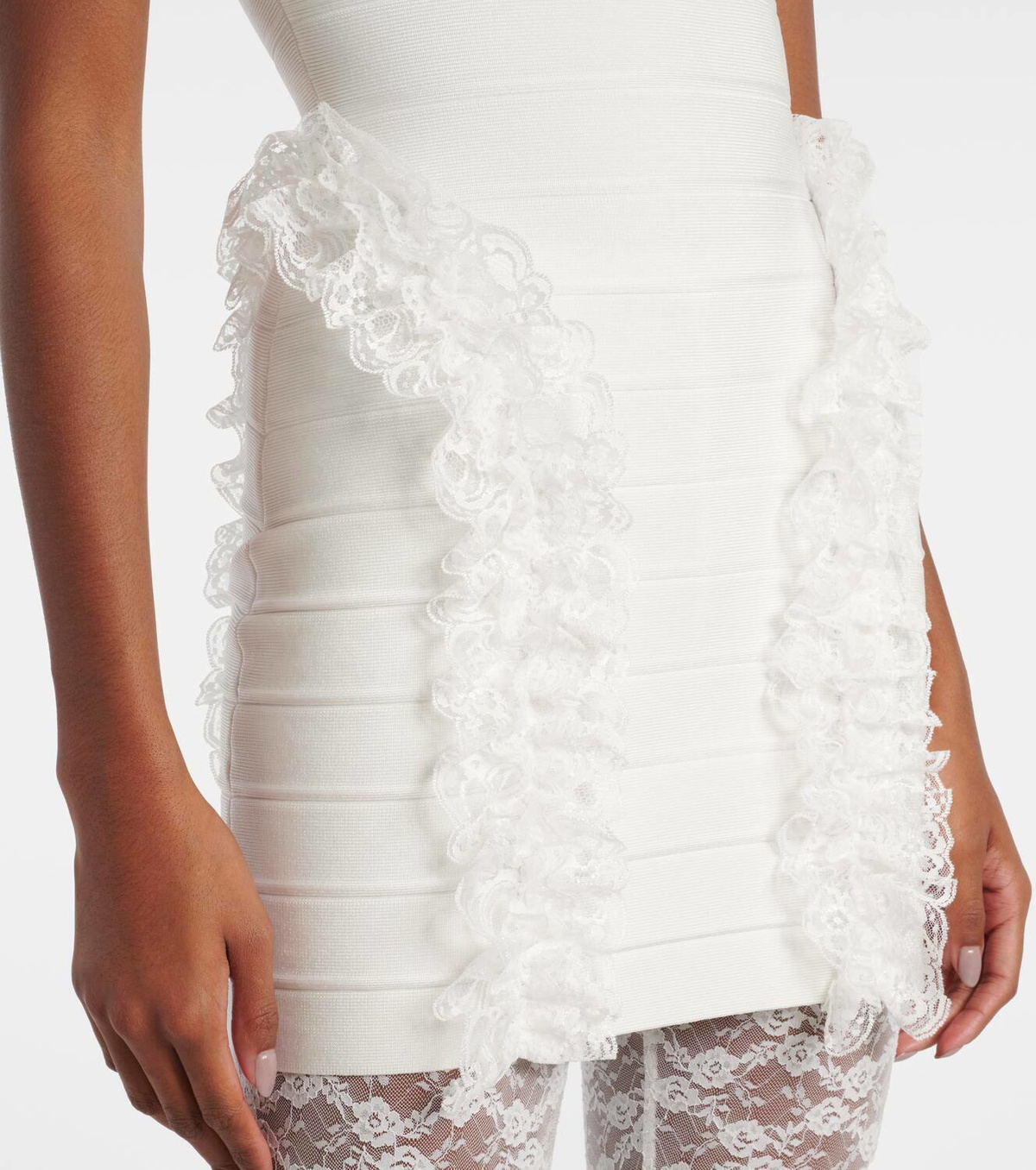 Self-Portrait x Christopher Kane lace-trimmed minidress Self-Portrait