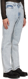 Y/Project SSENSE Exclusive Blue Cowboy Cuff Wide Jeans