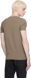 ZEGNA Taupe Round Neck T-Shirt