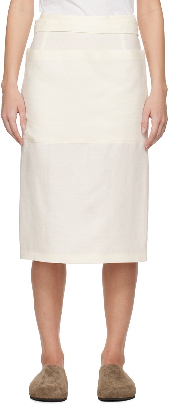 Photo: The Row Off-White Lulli Midi Skirt