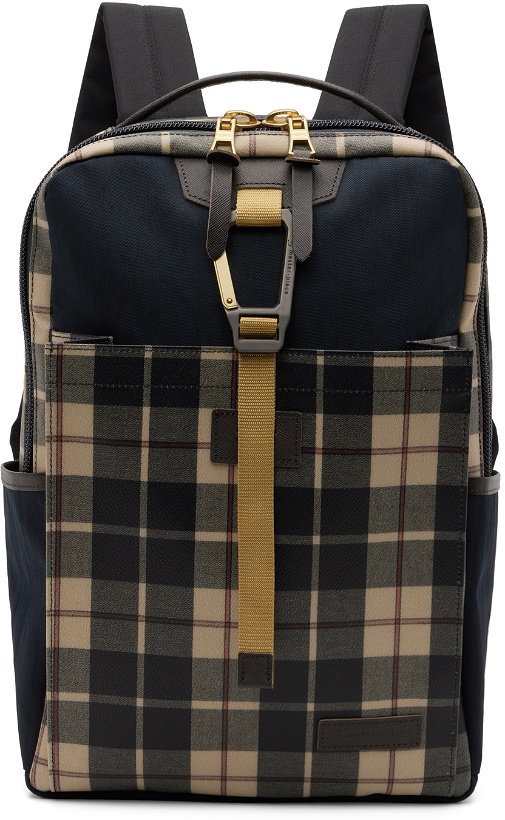 Photo: Master-Piece Co Beige Link Check Backpack