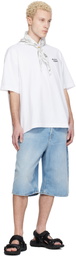 Maison Kitsuné White 'Maison Kitsuné' Handwriting Oversize T-shirt