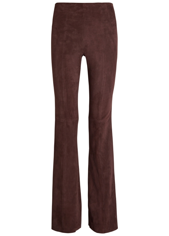 Photo: Stouls Gege Flared-leg Suede Leggings Black