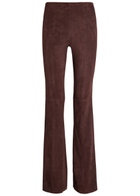 Stouls Gege Flared-leg Suede Leggings Black