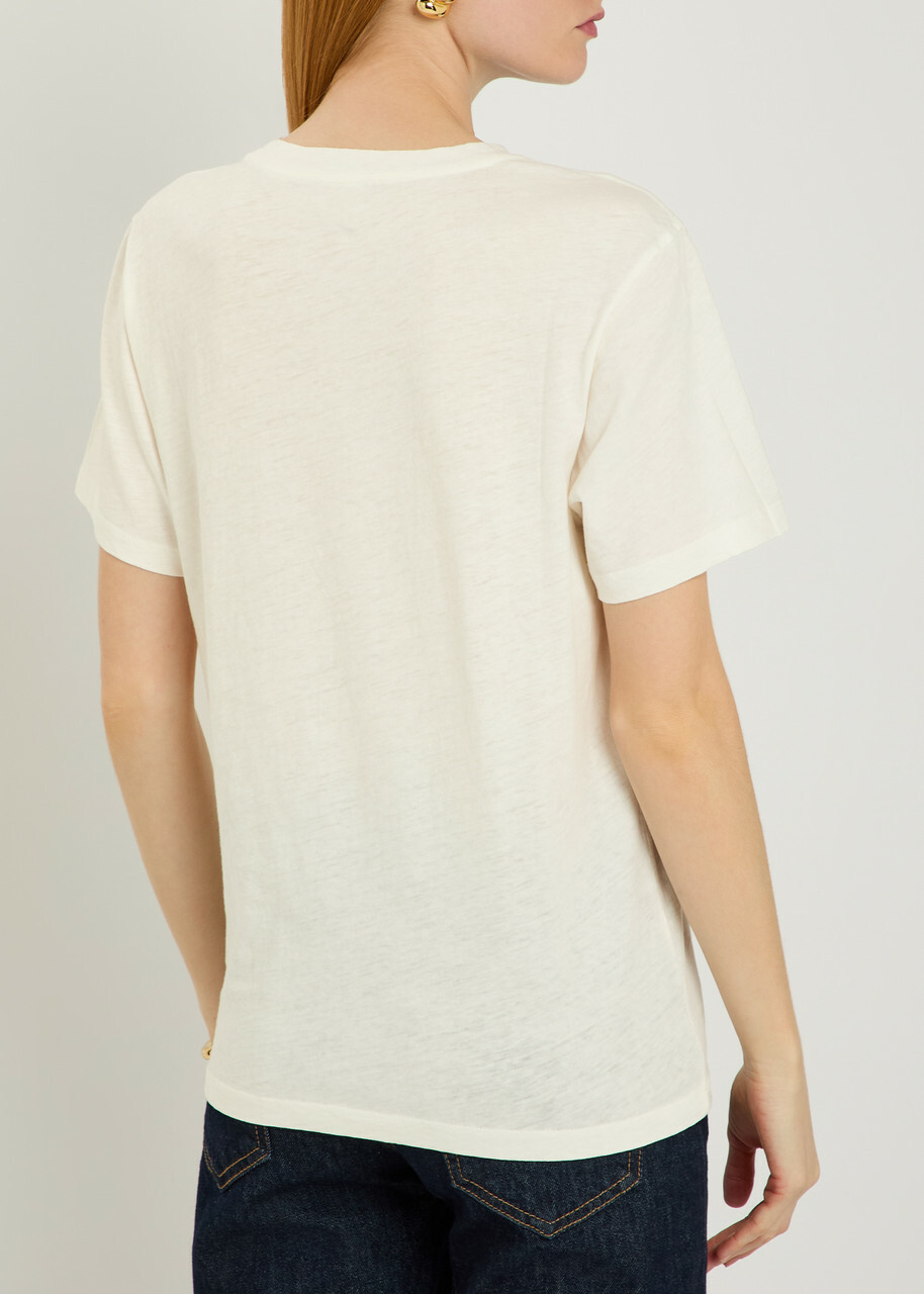 Isabel Marant étoile Zewel Printed Cotton T-shirt White