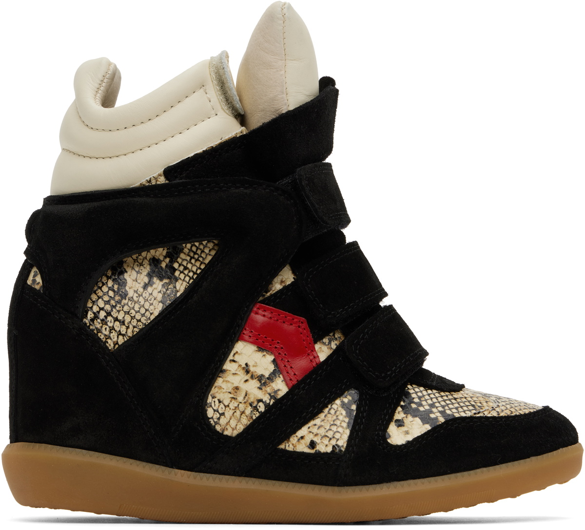 Isabel Marant Black & Beige Bekett Sneakers