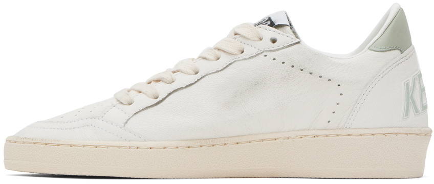 Golden Goose SSENSE Exclusive White & Green Ball Star Sneakers