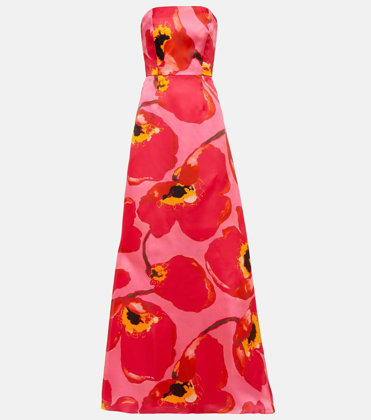 Carolina Herrera Floral strapless silk gown Carolina Herrera