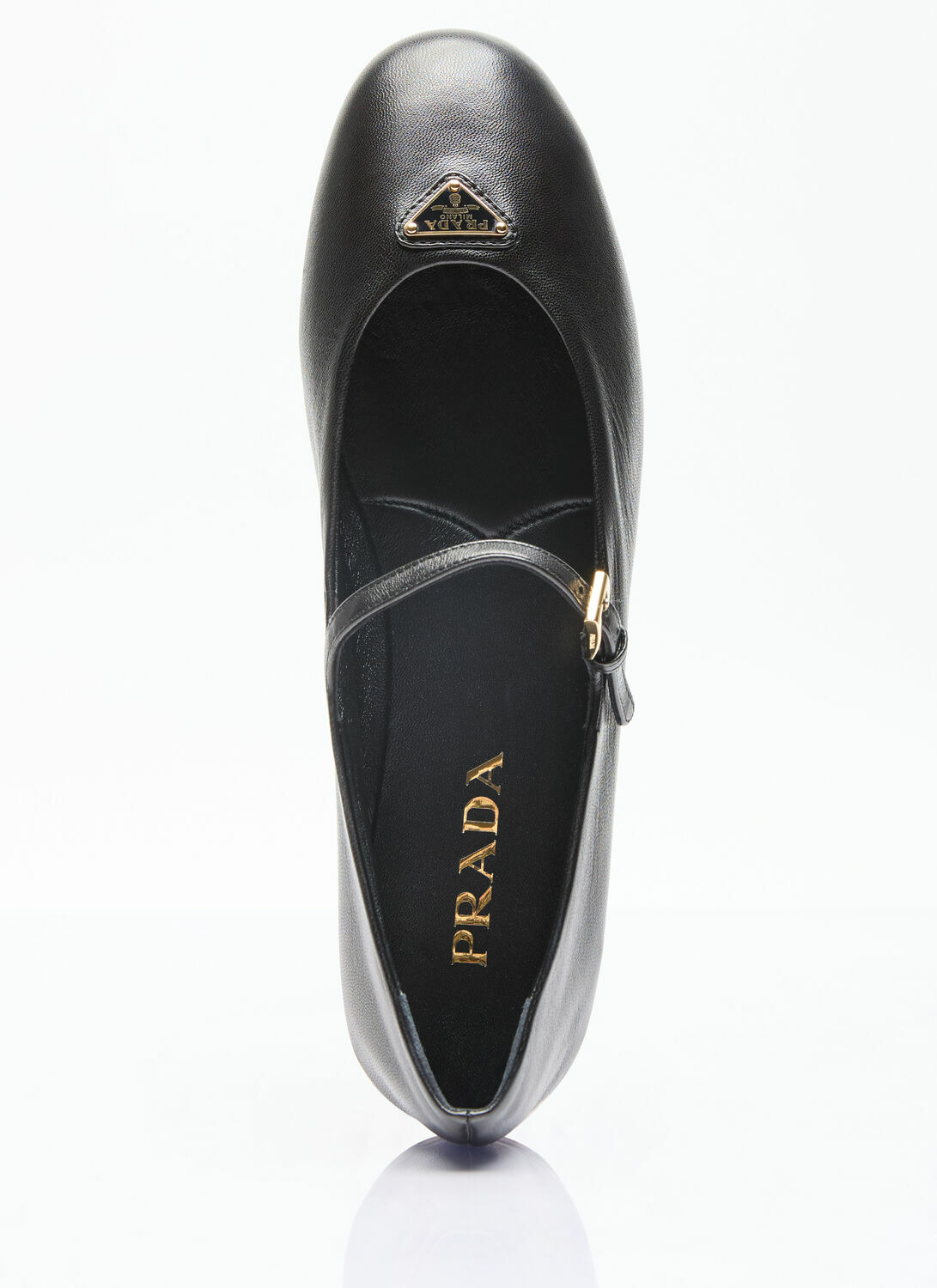 Prada Nappa Leather Ballerina Flats