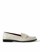 Enfants Riches Déprimés - Logo-Debossed Leather Penny Loafers - White